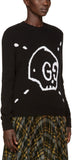 Black GG Ghost Knit Sweater - DESIGNER INSPIRED FASHIONS