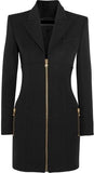 Black Zip Blazer-Mini Dress