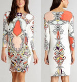 Bright Print Silk Dress - DESIGNER INSPIRED FASHIONS