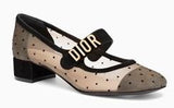 Dior Baby-D Ballet Pump in Black Dotted Swiss