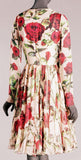 Rose Print Organza Dress - DESIGNER INSPIRED FASHIONS