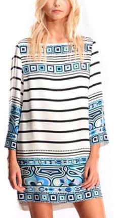 Silk Cady Striped Dress - DESIGNER INSPIRED FASHIONS
