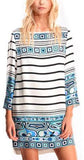 Silk Cady Striped Dress - DESIGNER INSPIRED FASHIONS