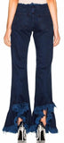 Frayed Flared-Hem Jeans - DESIGNER INSPIRED FASHIONS