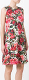 Rose-Brocade Mini Dress - DESIGNER INSPIRED FASHIONS
