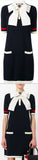 Bow-Embellished Knitted Dress - DESIGNER INSPIRED FASHIONS