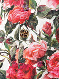 Rose-Brocade Mini Dress - DESIGNER INSPIRED FASHIONS
