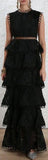 'Winsome' Tier Vine Dress, Black - DESIGNER INSPIRED FASHIONS