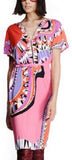Kaleidoscope-Print Belted Dress - DESIGNER INSPIRED FASHIONS