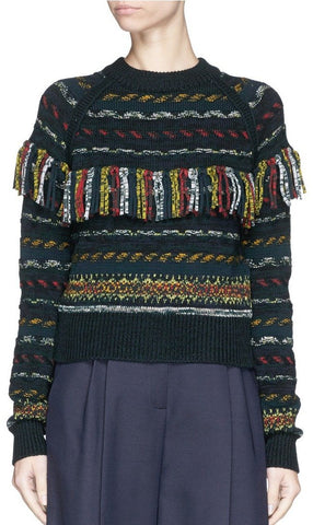 Multicolored Tassel Wool Sweater - DESIGNER INSPIRED FASHIONS