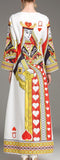 'Queen of Hearts' Print Long Dress