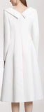 Double-Breasted White Suit-Dress