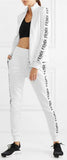 Logo Zip Jersey Sweatshirt and Pant Set, White