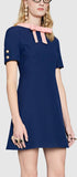 Color Contrast Bow-Tie Dress - DESIGNER INSPIRED FASHIONS