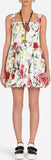 Floral Printed Cotton Mini Dress