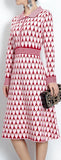 Heart-Printed Knit Dress