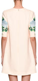 Hydrangea-Print Elbow-Sleeve Dress - DESIGNER INSPIRED FASHIONS