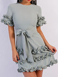 Ruffled Mini Dress