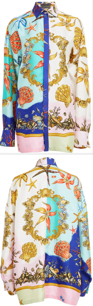 Dual Print Long Sleeve Shirt | DESIGNER INSPIRED FASHIONS