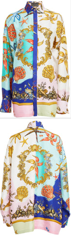 Dual Print Long Sleeve Shirt | DESIGNER INSPIRED FASHIONS