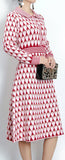 Heart-Printed Knit Dress