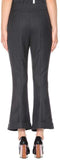 Decorative-Button-Blazer and Cropped Flared Pant Set