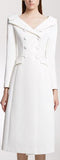 Double-Breasted White Suit-Dress