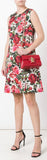 Rose-Brocade Mini Dress - DESIGNER INSPIRED FASHIONS