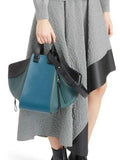 Small Hammock Tricolor Pebbled Leather Hobo