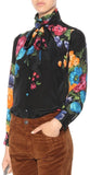 Black Floral-Print Shirt