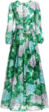 Hydrangea Print Gown - DESIGNER INSPIRED FASHIONS