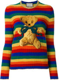 Intarsia Knit Teddy Bear Sweater