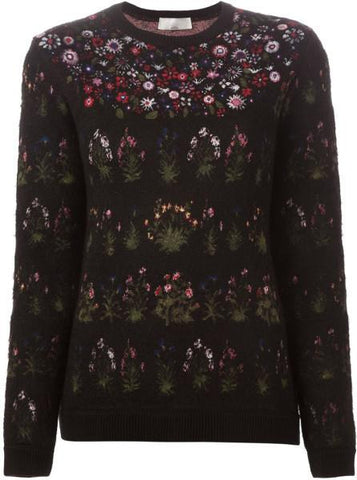Floral Intarsia Knit 'Primavera' Sweater