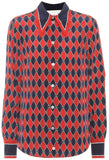 GG Printed Crepe de Chine Shirt