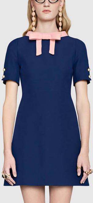 Color Contrast Bow-Tie Dress - DESIGNER INSPIRED FASHIONS