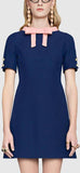 Color Contrast Bow-Tie Dress - DESIGNER INSPIRED FASHIONS