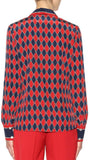 GG Printed Crepe de Chine Shirt