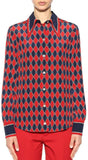 GG Printed Crepe de Chine Shirt
