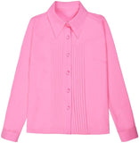 Pleated Pink Shirt