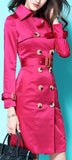 Belted Double-Breasted Trench Coat - DESIGNER INSPIRED FASHIONS