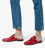Princetown Leather Slippers - Pink, Red, White