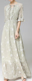 Ruffled Print Maxi Dress - DESIGNER INSPIRED FASHIONS