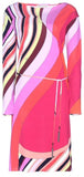 Swirl Print Silk Dress - DESIGNER INSPIRED FASHIONS