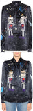 Space Printed Silk Blouse