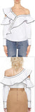 Frill Shirt, White - DESIGNER INSPIRED FASHIONS