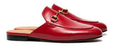 Princetown Leather Slippers - Pink, Red, White