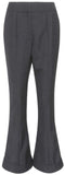 Decorative-Button-Blazer and Cropped Flared Pant Set