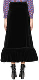 Embellished Velvet Skirt - DESIGNER INSPIRED FASHIONS