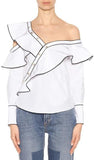 Frill Shirt, White - DESIGNER INSPIRED FASHIONS