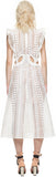 Embroidered Cutout Midi Dress, White - DESIGNER INSPIRED FASHIONS